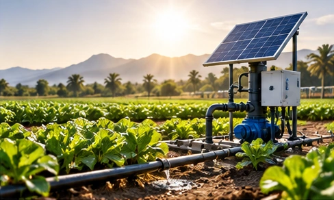 Concept visual of Solar Irrigation & Precision Watering